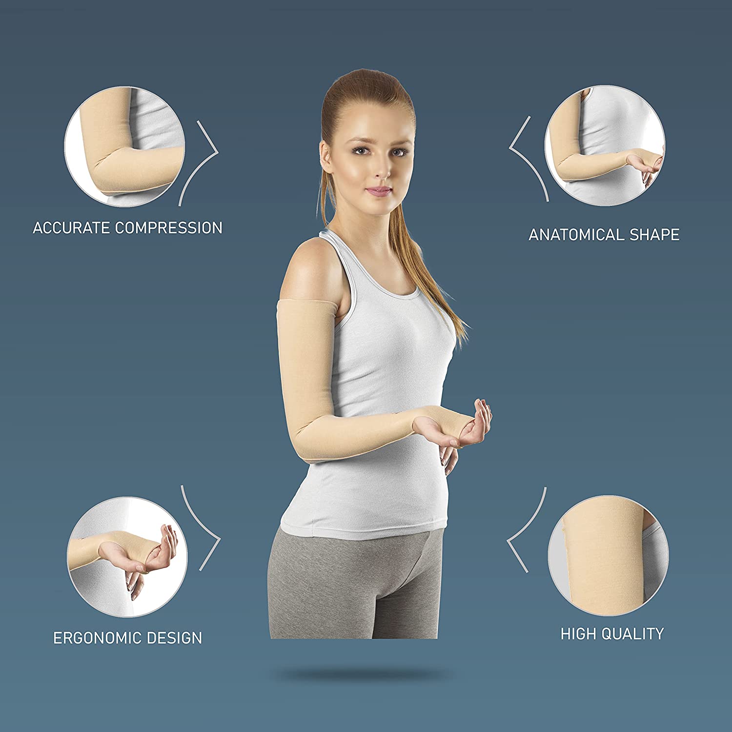 Buy Tynor Compression Garment Arm Sleeve - Wide (XL) (I 74) Online at  Discounted Price